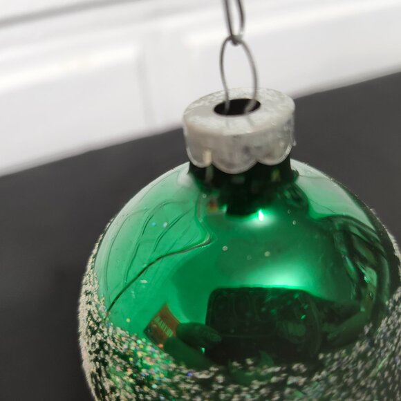 Vintage Shiny Brite Mercury Glass Painted Christmas Ornament - Picture 3 of 4